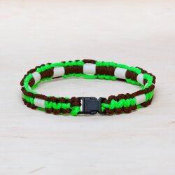 EM Keramik-Halsband - braun grün mittel bis 45 cm