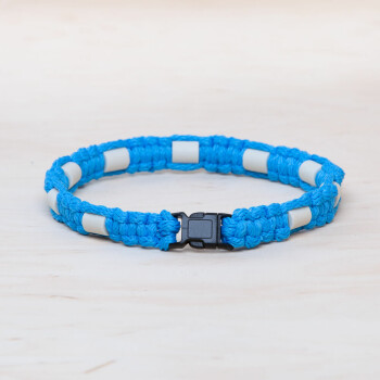 EM Keramik-Halsband - hellblau apfelsine klein bis 35 cm