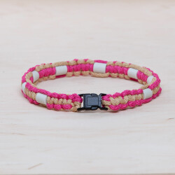 EM Keramik-Halsband - pink weinrot klein bis 35 cm