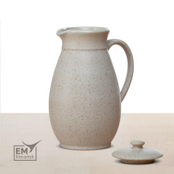 EM Keramik Krug mit Deckel 1,3-1,5 L Mondstaub